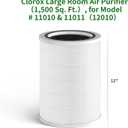 1-Pack 12010 Replacement Filter Compatible with Clorox Large Room Up to 1,500 Sq. Ft. Purifier, Model # 11010 & 11011