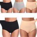 UMMISS Womens Underwear,Cotton High Waist Underwear for Women Full Coverage Soft Comfortable Briefs Panty Multipack (X-Large)