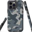 Case for iPhone 16 Pro,Hybrid 2-Layer Hard Shell Camouflage Camo Phone Case for Girl Women Boy Men,Scratch-Resistant Shockproof Case for iPhone 16 Pro
