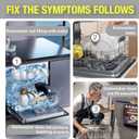 QPQ Dishwasher Whirlpool Water Inlet Valve W10327249 W10327250 W11175771, Compatible with Whirlpool, Kenmore 665 662, KitchenAid, Amana, Replacement Part W10195047 W10316814 W11130743-15