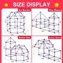 Fort Building Kit for Kids,STEM Construction Toys, Christmas & Birthday Gift for 4 5 6 7 8 9 10 11 12 Years Old Boys and Girls,Ultimate Creative Set for Indoor & Outdoors Activity,140 Pcs,Original