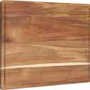 Extra Large Butcher Block Cutting Board Acacia Wooden Cutting Boards with Handles Kitchen Chopping Block with Juice Groove Butcher Block Board Large Turkey Cutting 24x18"