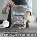 Wevac 8" x 12" Precut Vacuum Sealer Bags, 200 Count, Includes 5 Liquid Block Bags & 5 Bone Guard Pieces, Heavy Duty for Food Storage, Sous Vide & Meal Prep