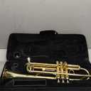 Vangoa Bb Trumpet Brass Standard Gold Trumpet Instrument for Student School Band Orchestra Adult Kid Beginner with Hard Case, Stand, Cleaning Kit, White Gloves, Valve Oil and 7C Mouthpiece