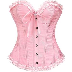 Fashion Costumes Corset Tops for Women, Bustier Shapewear Lingerie, Lace Waist Push Up Bodysuit S