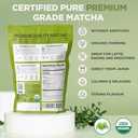 NaturaleBio Premium Matcha Powder, 4oz - Harvested in Japan - USDA Organic Matcha Green Tea Powder - Vegan & Vegetarian Friendly