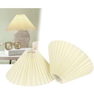 Pleated Lamp Shade for Table Lamp Set of 2, Small Lampshade Colth Bell Lamp Shades for floor lamps and Bedside Nightstand Lamp Cover 10.23"x5.3" (Beige)
