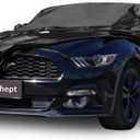 Car Cover Custom Fit for Ford Mustang 2005-2025, Waterproof All Weather GT Cover Outdoor Dustproof Shelby Coupe Cover with Door Zipper Black
