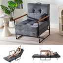 MAXYOYO Chair Bed, Adjustable Sleeper Chair, Single Sofa Bed with Frame, 76"x30"