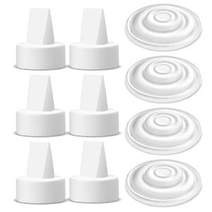 Maymom Pump Parts Compatible with Spectra S1 S2 9 Plus Synergy Gold Incl Duckbill Valve Silicone Membrane Not Original Spectra S1 S2 Replacement Pump Parts (6 Count (Pack of 1), White)