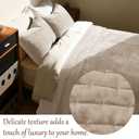 NEPHEALIS Oversized King 120"x128" Quilt Set Luxury Velvet Bedspread 3 Piece Quilted Coverlet Set with 2 Matching 20x36 Pillow Shams Ultra Soft All Season for Farmhouse Guest Room,Beige