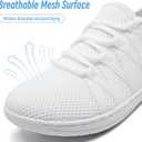 Barefoot Shoes for Womens Minimalist Fashion Sneaker Lightweight Wide Toe Box Zero-Drop Sole Tennis Walking Running Wokout Hike Shoes (6.5, White)