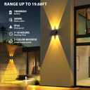 Solar Fence Lights, 2PACK Solar Wall Lights Outdoor Up and Down Waterproof IP54 Solar Light Outdoors for Yard Garden Pools House Deck Porch (Warm White & Natural Light & Cool White)