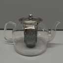 STNTUS Glass Teapot, 40 oz. / 1200 ml for Loose Tea, With Infuser and Stainless Steel Strainer, Stovetop Safe, 4-6 Cups