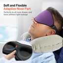LitBear Sleep Mask for Side Sleeper Women Men, Eye Mask for Sleeping Light Blocking, 3D Contoured Cup Sleeping Mask, Soft Breathable Sleep Eye Mask with Adjustable Elastic Strap for Flight Nap