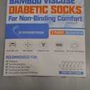 Diabetic Socks for Men & Women  Viscose from Bamboo Crew Socks, Non-Binding, Cushioned Athletic for Sensitive Feet, 3 Pairs (Large)