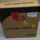 KHNR 2-Tiers Slim Bathroom Storage Cabinet, Foldable Storage Cabinets,Narrow Bathroom Storage,Movable Bathroom Storage Organizer for Small Spaces,Bathroom,Kitchen,Laundry,White