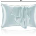 BEDELITE Satin Pillowcase for Hair and Skin, Super Soft and Cooling Similar to Silk Pillow Cases 2 Pack with Envelope Closure, Gift for Women Men(20"x30" Queen Size, Stone Blue)