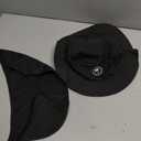 Surf Bucket Hat with Chin Straps - Stays On for Wipeouts and Duck Dives - Sun Protection Without Messy Sunscreen (Black, M)