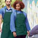 Uncommon Threads Unisex Adjustable 3 Pocket Restaurant Bib Apron (Red, XS)