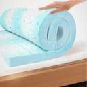 EGO Topper 2 Inch Twin Memory Foam Mattress Topper, Gel Foam Mattress Topper for Pressure Relief, Ventilated Design Bed Topper in a Box, CertiPUR-US Certified, 38"×75", Medium
