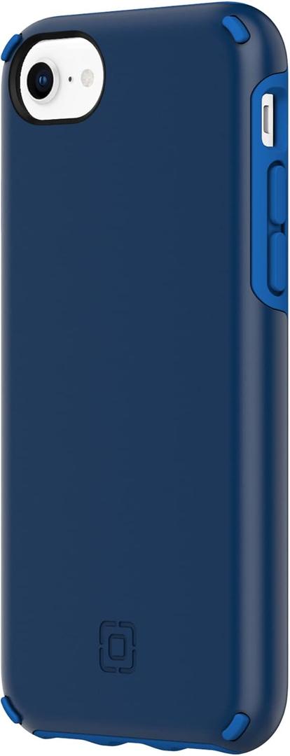 Incipio Duo Case for iPhone SE (2022/2020), 8, 7, 6, 6s Dual-Layer Slim Protective Case with 12ft Drop Protection, Scratch-Resistant Finish, Wireless Charging Compatible - Blue