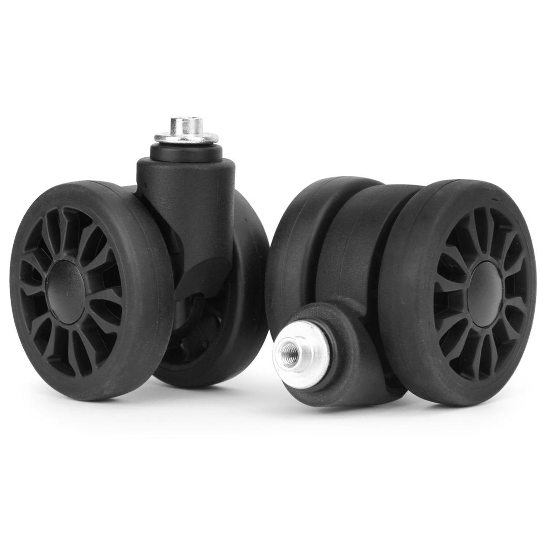 Luggage Replacement Wheels, 2 Pcs Suitcase Double-Row Wheels for DIY Repair Spare Suitcase Casters Replacement Luggage Parts, V-LN3