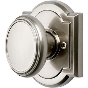 Baldwin Carnaby, Half Dummy Door Knob, Non-Turning Door Handle for Closet, French Door, With Microban Protection, in Satin Nickel Missing Parts