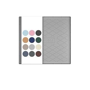 URMONA 22" x 19" Waterproof Silicone Mat in Multiple Sizes & Colors, Under Sink Mat for Kitchen & Bathroom, Pet Food Pad for Dogs & Cats, Kitchen Cabinet Liner, Multi-Purpose for Storage(Light Grey)