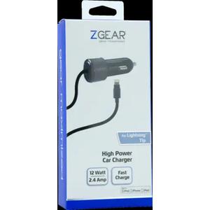 ZGear High Power Lightning Cable Car Charger - Black, 5 ft - Kroger