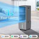 4-IN-1 Windowless Air Conditioner Portable w/ 4 Speeds & 4 Modes, 3.2-Gal Dual Tank for 30H Cooling, Waterless Alert System, 12H Timer, Remote & Touch, Swamp Cooler Air Conditioner for Bedroom