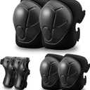 Kids Protective Gear Set Knee Pads for Kids 3-14 Years Toddler Knee and Elbow Pads with Wrist Guards 3 in 1 for Skating Cycling Bike,Biking, Roller Skates, Scooters (M(8-14Years), Black)