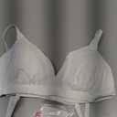 WOWENY Deep V Bras for Women No Underwire Wireless Push Up Bra Comfort Bralettes Seamless Plunge Bra with Support (Small, 2216-white)