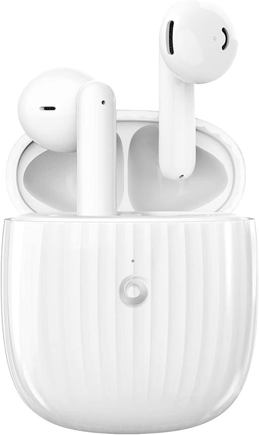 Bluetooth Earbuds Wireless Earphones Built in Mic Handset-White