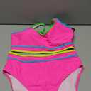 BMJL Women's High Waisted Bikini Sets Sporty Two Piece Swimsuits Color Block Cheeky High Cut Bathing Suits, Large