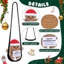 Christmas Crochet Doll Gingerbread Keychain Gingerbread Christmas Gift Positive Doll with Positive Card Box, Stocking Stuffer Delightful Birthday Gift for Women Family Friends