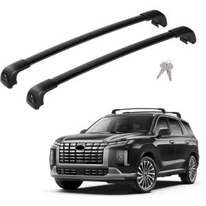 300LBS Lockable Roof Rack Cross Bars Compatible with 2019-2025 Hyundai Palisade SE SEL XRT Limited Calligraphy, Aluminum Crossbars Cargo Racks Rooftop Luggage Kayak Camping Gear Carrier