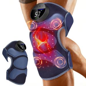 RELEXNOW Upgraded 2.0 Red Light Therapy Knee Brace - Knee Massager with 4 Vibration Areas, Cordless Controller, Near Infrared Red Light Therapy Heated Device for Knee Elbow Shoulder