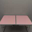 Foldable Laptop and Bed Table with Storage, Portable Mini Lap Desk for Legs, Ideal for Study, Reading, Picnic, Breakfast,and More (Pink)