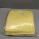JMU 10 Pcs Disposable Isolation Gowns Yellow, Polypropylene Medical Gowns with Knitted Cuffs, Length 47.24"