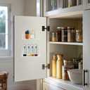 Acrylic Spice Rack Wall Mount-6 Inch, Clear Spice Shelf Storage Holder, 2 Pack Hanging Seasoning Rack Organizer for Cabinet Door, Cupboard or Wall Kitchen (Adhesive or Screw)