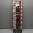 LaRibbons Christmas Wrapping Paper Roll with Cutlines, Polka Dot & Stripe Design with Gift Bow & Ribbons & Tags, Perfect for Christmas, Holiday Party, 30 Inch X 10 Feet (4Rolls, 100 sq.ft.ttl.)