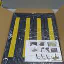 Adjustable Height Aluminum RV Step, Stable Foldable Platform Step Stool, Supports Up to 1,000 lb, Non-Slip Rubber Feet and Platform Mat, Easy to Carry (Black)