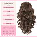 Clip on Ponytails for Women - 12 Inch Curly Ponytail Extension, Wavy Pony Tails Hair Extensions, Synthetic Hair Extensions Ponytail, Natural Hair Pieces for Women (Color: Dark Chocolate Brown)