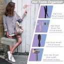 Double-layer Hair Tools Travel Bag and Heat Resistant Mat for Revlon One-Step Hair Dryer, Volumizer, Styler, Flat Irons, Straighteners, Curling Iron, and Haircare Accessories (Gray)