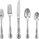 Gorham Valcourt Stainless Flatware 5 Piece Place Setting , Silver  