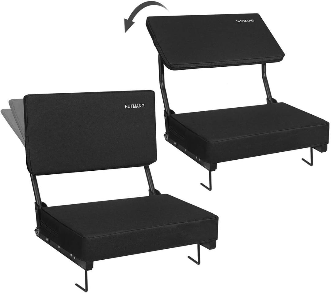 Swivel Backrest Stadium Seats,bleacher Chairs with Back and Cushion
Thick Cushion, Adjustable Backrest Stadium Seats with Back Support, Portable Stadium chairs for Sports Games with Carry Strap