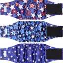 Paw Legend Washable Dogs Diapers Male Dog Belly Bands for Male Dogs Diapers Reusable Puppy & Doggie Diapers Male (3 Pack, XX-Large) (Star Pattern)