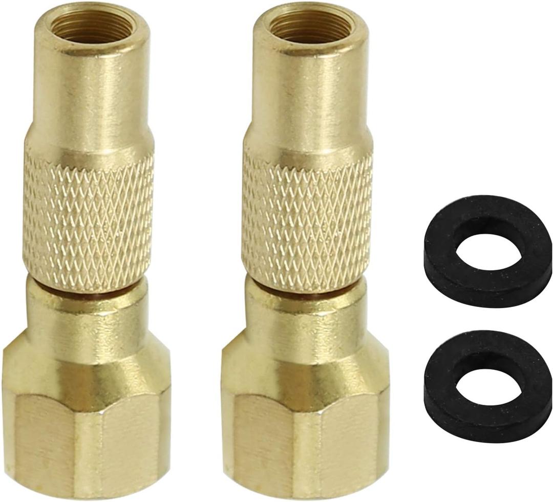 Anxingo Air Chuck Twist-on, 2 PCS Heavy Duty Tire Air Chuck Screw on Tire Air Chuck for Tire Inflator Gauge Compressor Accessories