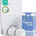 Mommy&Me Pack and Play Mattress Pad (38"x26"x1") with Soft Washable Breathable Cover, Waterproof, CertiPUR-US Certified Foam, Pack&Play Topper - Portable Foam Mini Crib Mattress for Baby Toddler (Grey)